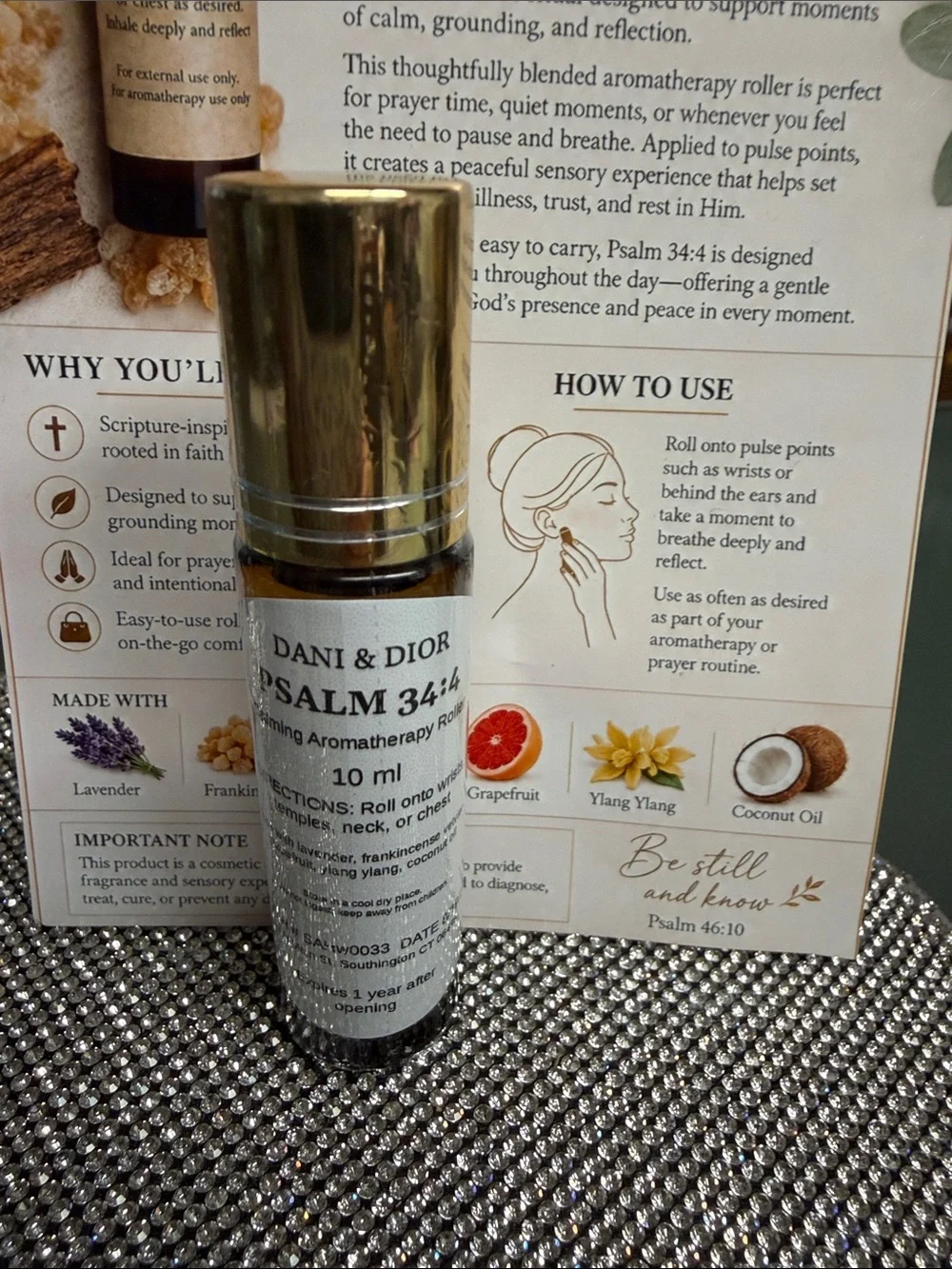 Dani & Dior Calming Aromatherapy psalm 34:4 - 🆕